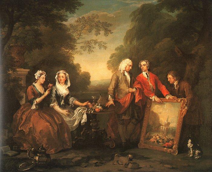 William Hogarth The Fountaine Family Sweden oil painting art